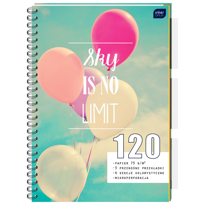 Blok kolegij A5 karo 120L pp perforacija+2 rupe rub u boji Interdruk!!