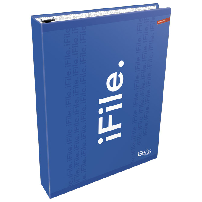 Mapa uložna 4ringa-fi25mm/hrbat-35mm A4 iStyle Connect tamno plavi!!