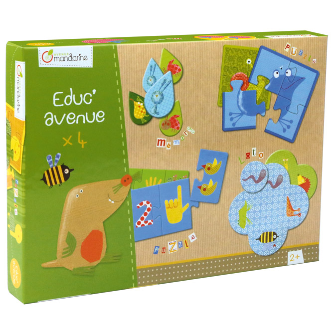 Igračka set od 4 edukativne igre(vrt) Avenue Mandarine Clairefontaine 42810O!!