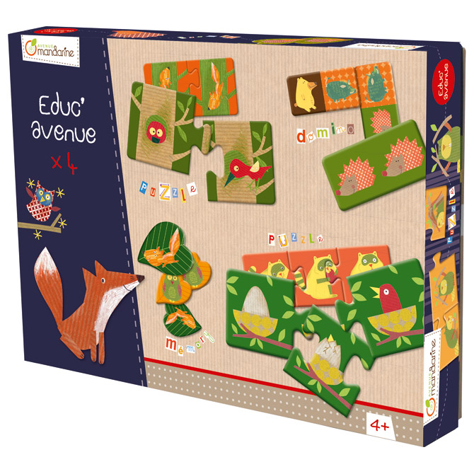 Igračka set od 4 edukativne igre(šuma) Avenue Mandarine Clairefontaine 42812O!!