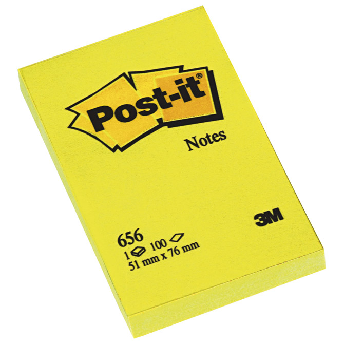 Blok samoljepljiv  51x76mm 100L Post-it 3M.656 žuti