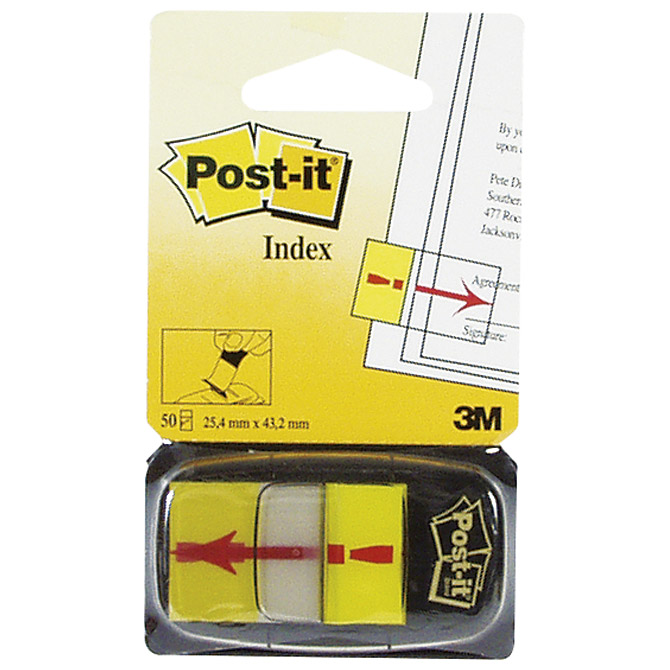Zastavica 25,4x43,2 mm 50L Post-it 3M.680-33 "!" žuta blister!!