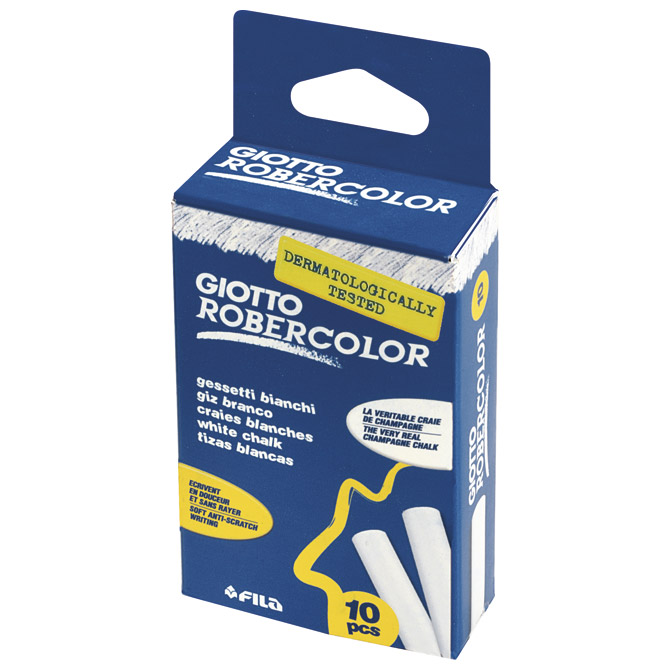 Kreda školska okrugla besprašna fi-10 mm pk10 Giotto Fila 5368 bijela blister