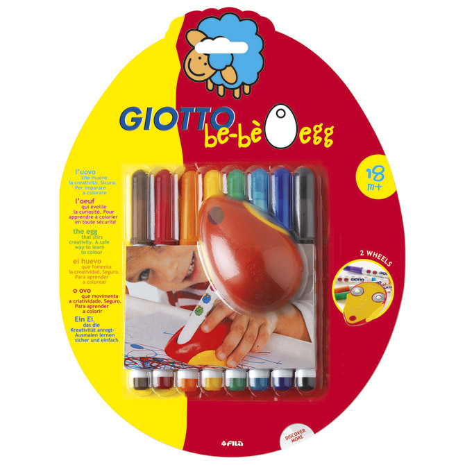 Flomaster školski   8boja Giotto be-be Egg Fila 464100 blister!!