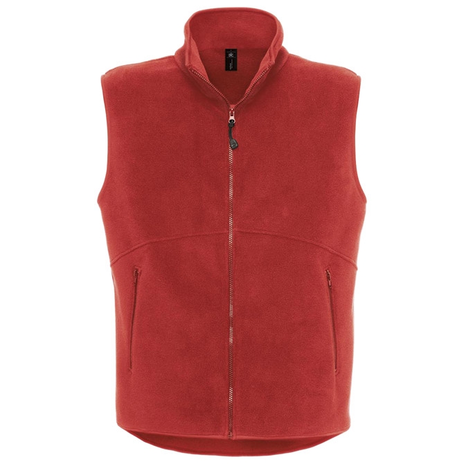 Prsluk zip unisex-flis B&C Traveller 300g crveni 2XL!!