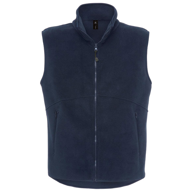 Prsluk zip unisex-flis B&C Traveller 300g tamno plavi S