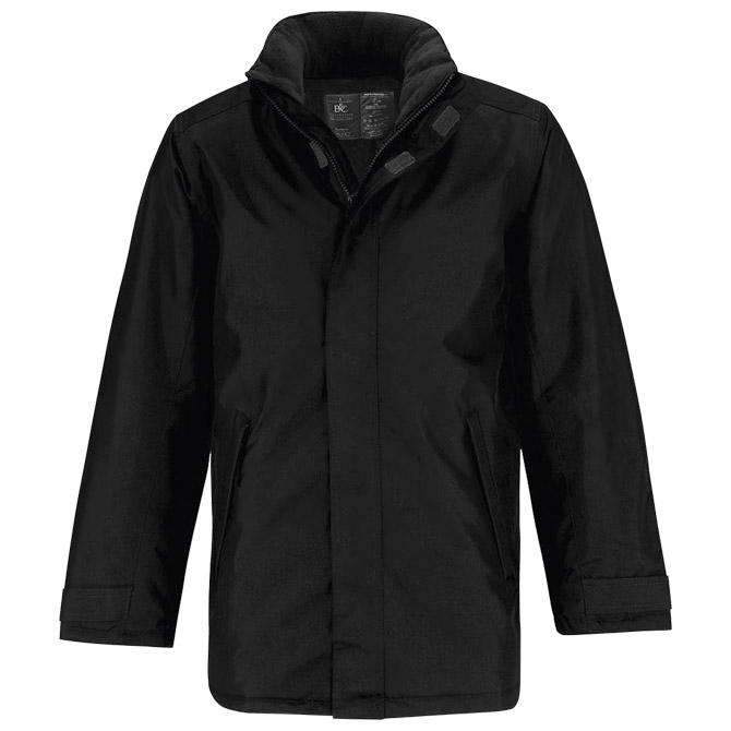 Jakna zip muška B&C Real+ crna M!!