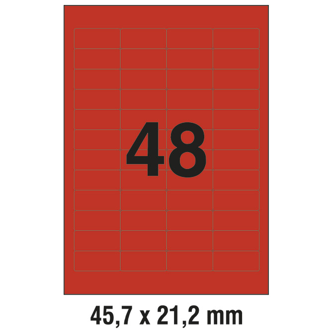 Etikete ILK  45,7x21,2 mm pk20L Zweckform L6038-20 crvene