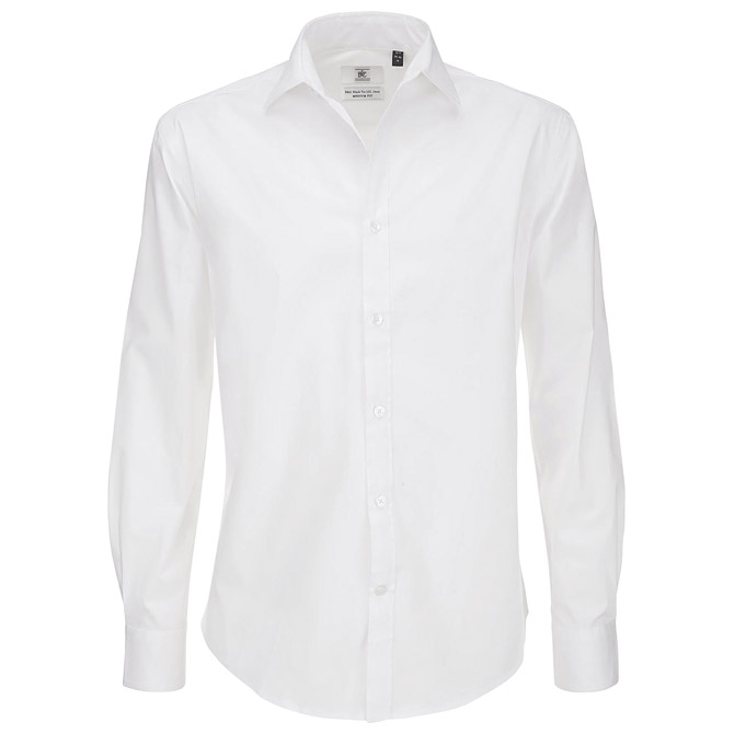 Košulja muška dugi rukavi B&C Black Tie 135g bijela M!!