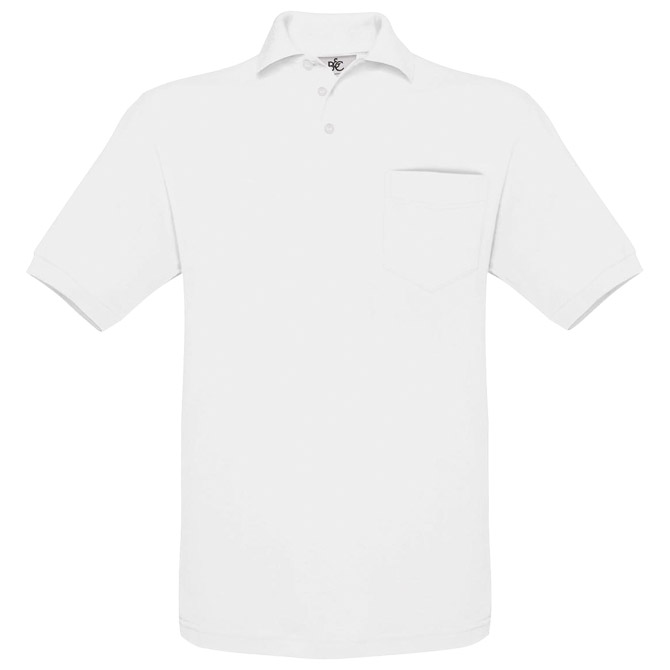 Majica kratki rukavi B&C Safran Pocket 180g bijela XL!!