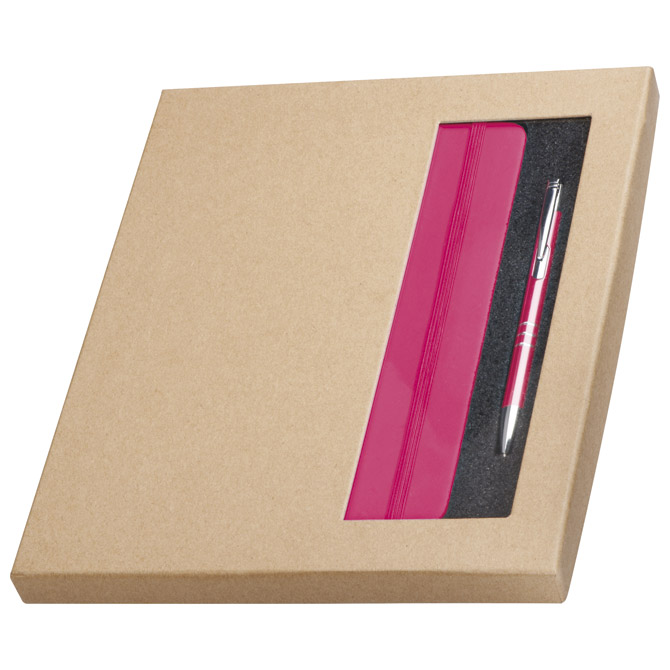 Notes 13x21cm+olovka kemijska u eko pakiranju rozi!!