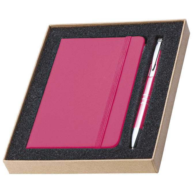 Notes  9x14cm+olovka kemijska u eko pakiranju rozi!!