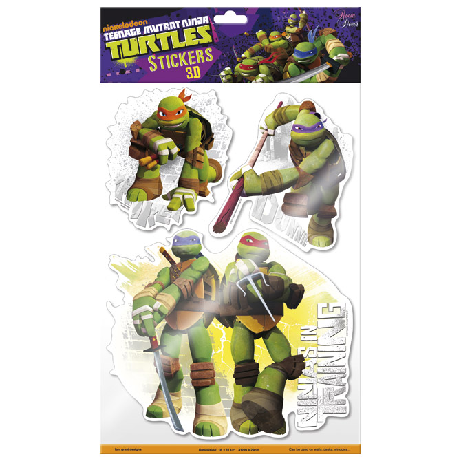 Naljepnice zidne 3D Nindža kornjače 2 Starpak 301094!!