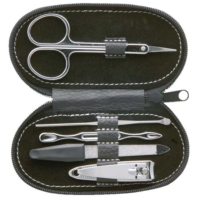 Set manikir 1/5 umjetna koža crni!!