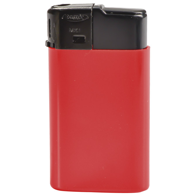 Upaljač elektronski sjajni Atomic MAXX crveno/crni!!