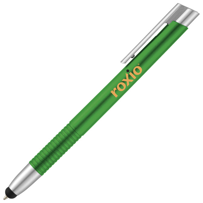 Olovka kemijska+touch pen zelena!!