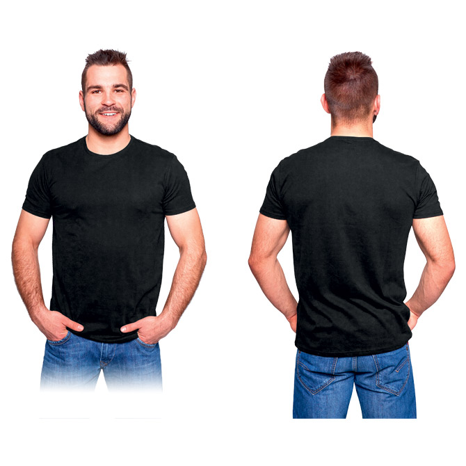 Majica kratki rukavi s elastinom Connect 165g crna M!!