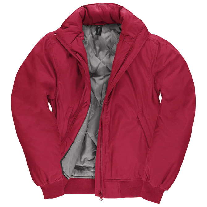 Jakna zip ženska B&C Crew Bomber crvena M!!