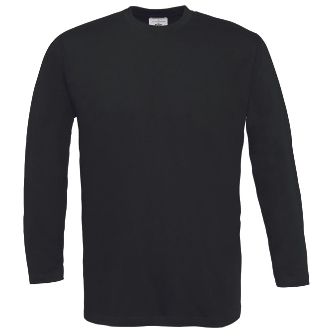 Majica dugi rukavi B&C Exact 190g LSL crna 2XL!!