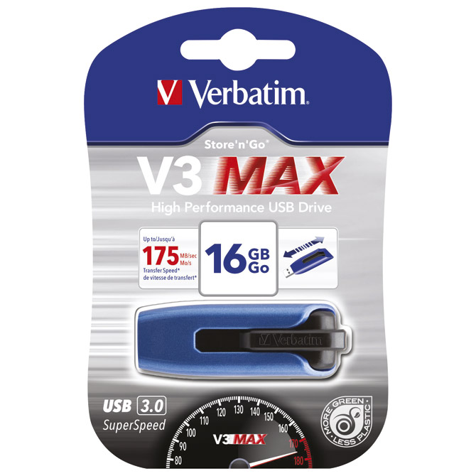 Memorija USB 16GB 3.0 Store'n'Go V3 MAX Verbatim 49805 plava blister