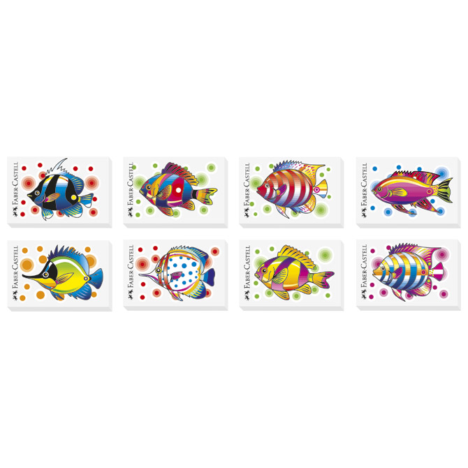 Gumica plastična Fish pk48 Faber Castell 184648!!
