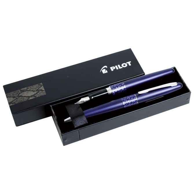 Garnitura olovka kemijska+nalivpero MR2 Leopard Pilot ljubičasta