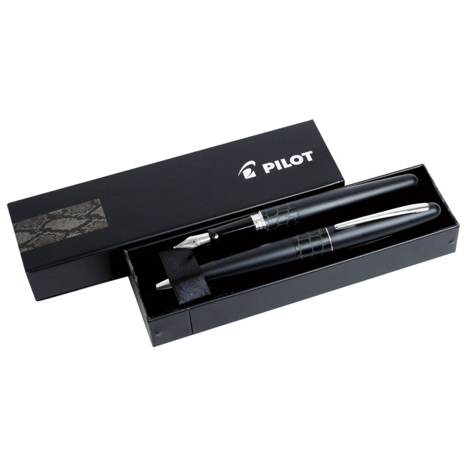 Garnitura olovka kemijska+nalivpero MR2 Crocodile Pilot crna