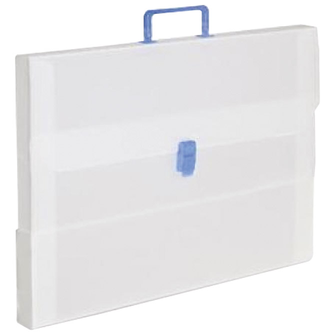 Torba-kofer pp-tvrdi  380x270x80mm Balmar (Dispaco) EURO8 prozirno bijela/plava ručka!!