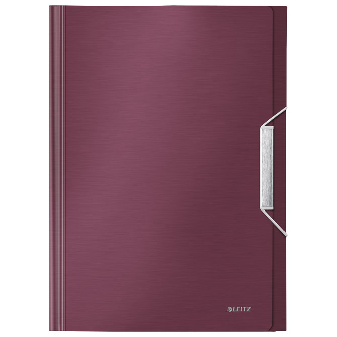 Mapa za kućni budžet  6 pregrada s gumicom pp Style Leitz 39570028 bordo!!