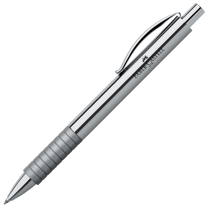 Olovka kemijska grip Essentio Metal Faber-Castell 148471 sjajna srebrna!!