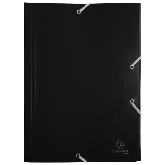 Fascikl klapa s gumicom pp A4 Exacompta 55901E crni
