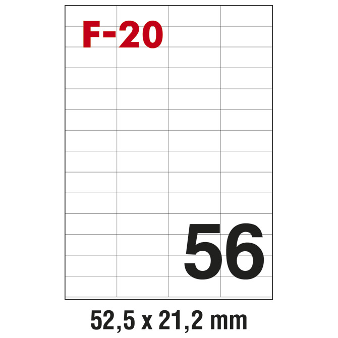 Etikete ILK  52,5x21,2 mm pk100L Fornax F-20