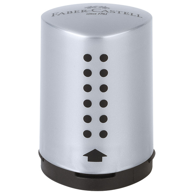 Šiljilo pvc s pvc kutijom 1rupa Grip 2001 mini Faber-Castell 183700 srebrno