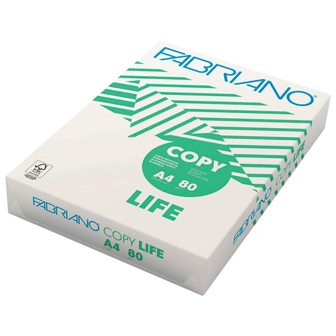 Papir ILK Copy Life A4 80g reciklirani pk500 Fabriano!!