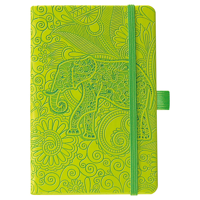 Notes Ivory  9x14cm karo s gumicom Elephant N6-636 zeleni!!