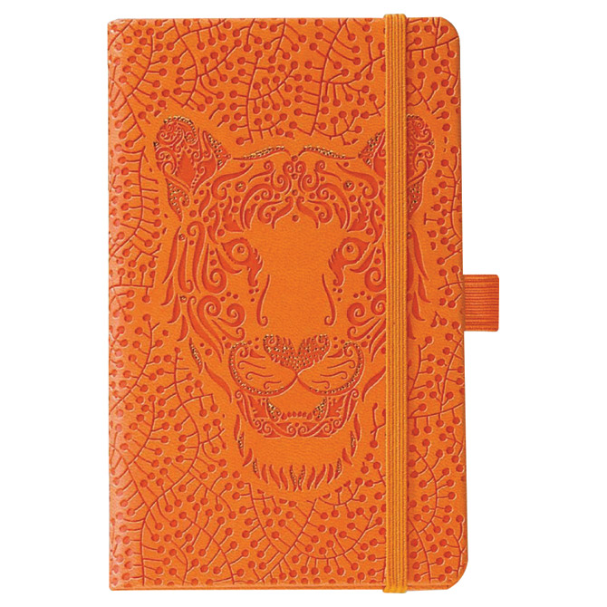 Notes Ivory  9x14cm karo s gumicom Tiger N7-452 narančasti!!