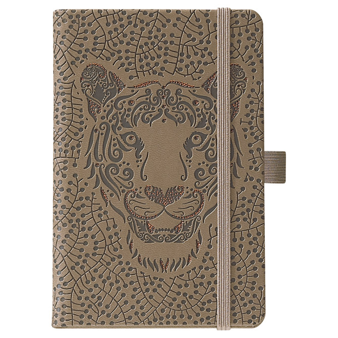 Notes Ivory  9x14cm karo s gumicom Tiger N7-929 smeđi!!