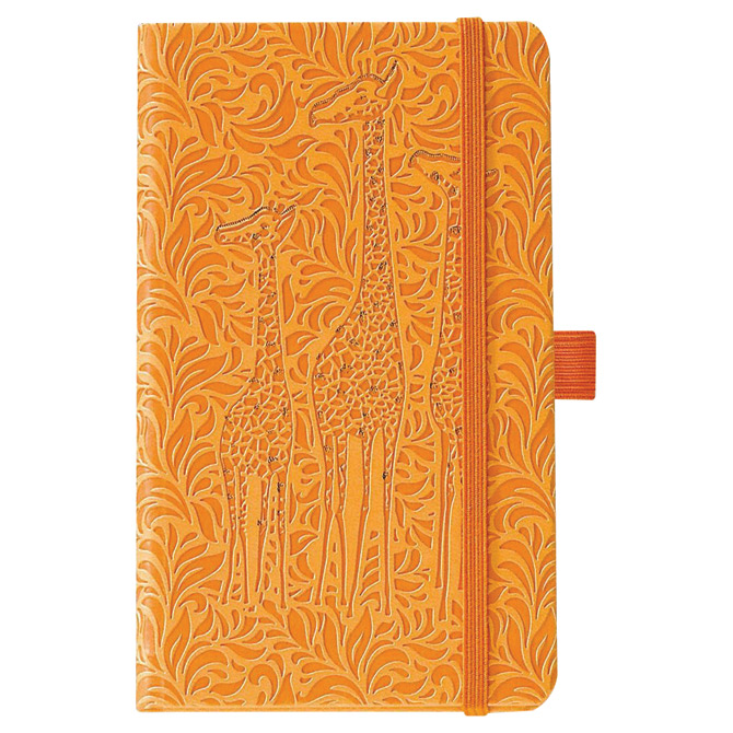 Notes Ivory  9x14cm karo s gumicom Giraffe N9-912 narančasti!!