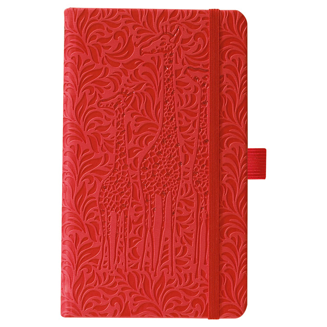 Notes Ivory  9x14cm karo s gumicom Giraffe N9-913 bordo!!