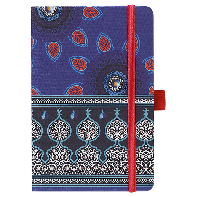 Notes Ivory  9x14cm karo s gumicom Exotic 09-021 plavi!!