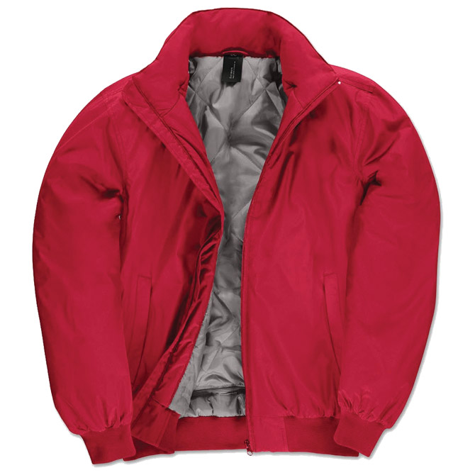 Jakna zip muška B&C Crew Bomber crvena 3XL!!