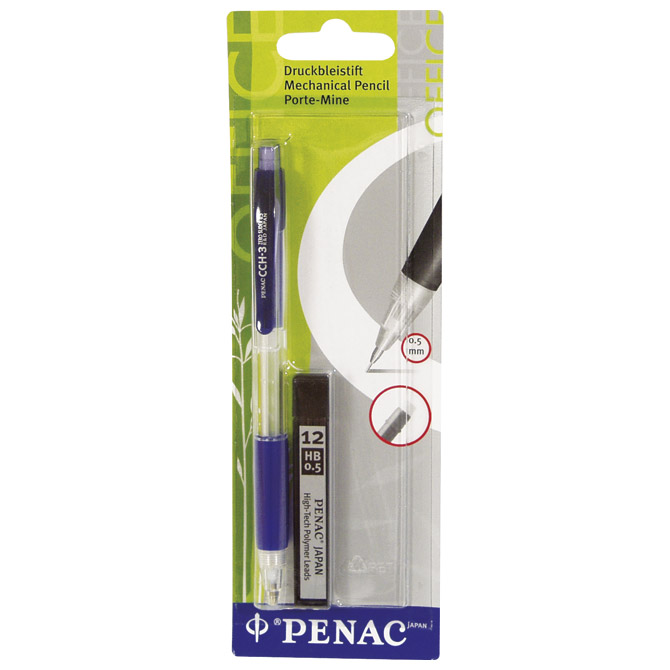 Olovka tehnička 0,5mm grip CCH-3+mine Penac plava blister!!