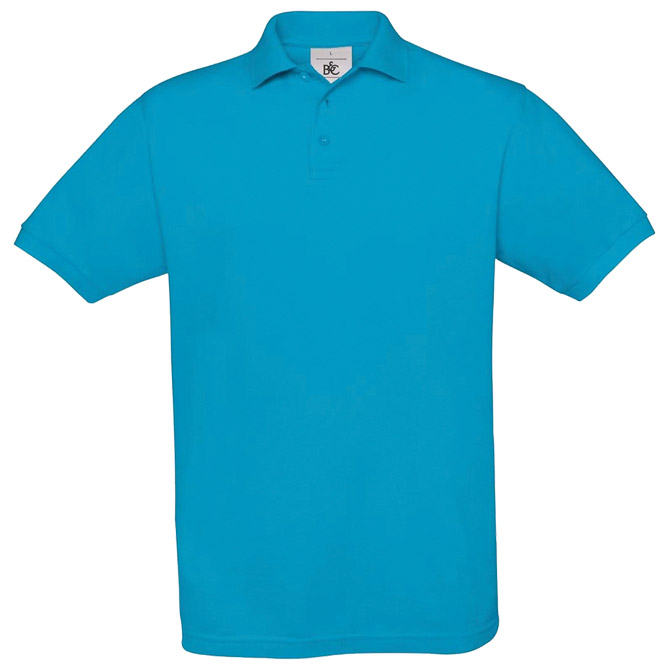 Majica kratki rukavi B&C Safran Polo 180g atol plava M!!