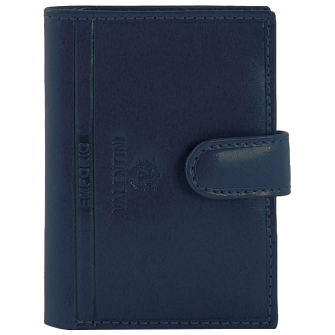 Etui za kartice/vizitke s gumbom koža Emporio Valentini 563LB01 plavi!!