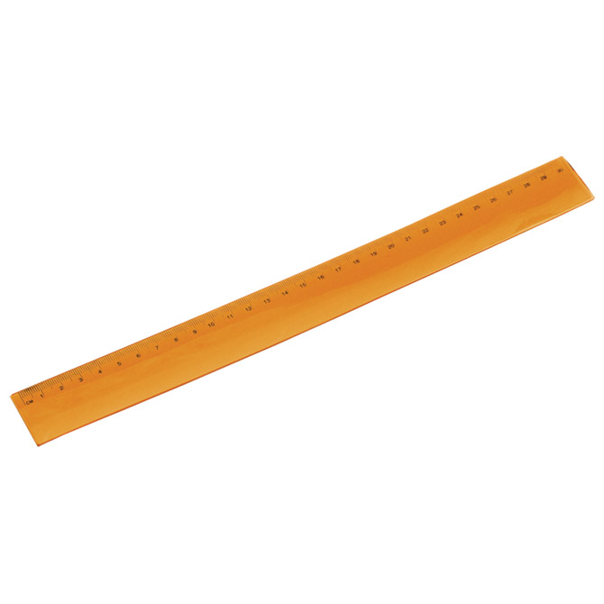 Ravnalo pvc 30 cm fleksibilno narančasto!!