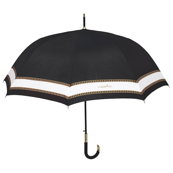Kišobran automatik s gumiranom ručkom Maison Perletti 16226 crni/sortirano!!