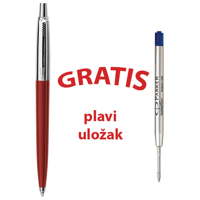 Olovka kemijska Jotter Parker S0033310 specijal crvena + GRATIS 1 plavi uložak!!