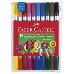 [000001684] Flomaster školski  10boja obostrani Faber-Castell 151110 blister