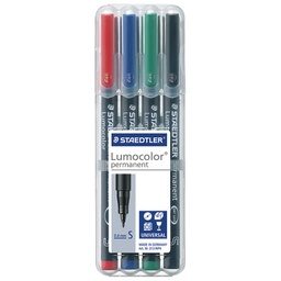 [000035954] Marker permanentni 0,4 mm pk4 reciklirani Lumocolor Staedtler 313 WP4