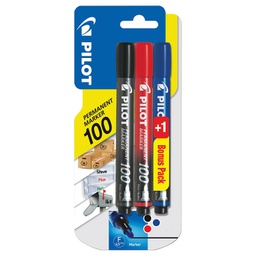 [000036567] Marker permanentni 1 mm okrugli vrh pk2+1 gratis Pilot SCA-100 sortirano blister